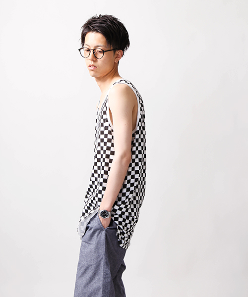 WEGO（ウィゴー）の「WEGO/パターンロングタンクトップ（タンクトップ・メンズ・その他3/その他2/その他1/その他7/その他8/その他6/その他4/その他5・LARGE/MEDIUM）」の15枚目の写真