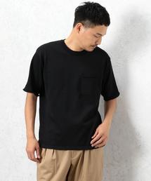 green label relaxing | SC DRY-MIX ﾎﾟｹｯﾄ ｸﾙｰﾈｯｸ / 半袖ニット / カットソー ＜機能性素材＞ 吸水速乾 ◆(Tシャツ/カットソー)