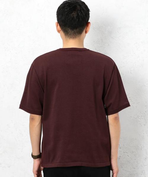 green label relaxing（グリーンレーベルリラクシング）の「SC DRY-MIX ﾎﾟｹｯﾄ ｸﾙｰﾈｯｸ / 半袖ニット / カットソー ＜機能性素材＞ 吸水速乾 ◆（Tシャツ/カットソー・メンズ・ターコイズブルー/ホワイト/ワインレッド/ブラック・LARGE/MEDIUM/SMALL）」の10枚目の写真