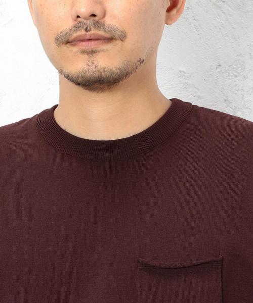 green label relaxing（グリーンレーベルリラクシング）の「SC DRY-MIX ﾎﾟｹｯﾄ ｸﾙｰﾈｯｸ / 半袖ニット / カットソー ＜機能性素材＞ 吸水速乾 ◆（Tシャツ/カットソー・メンズ・ターコイズブルー/ホワイト/ワインレッド/ブラック・LARGE/MEDIUM/SMALL）」の13枚目の写真