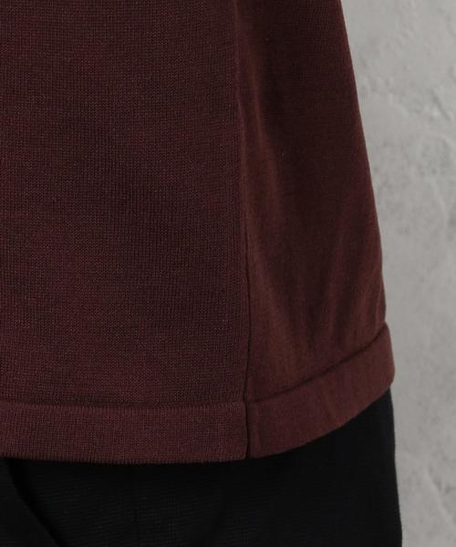 green label relaxing（グリーンレーベルリラクシング）の「SC DRY-MIX ﾎﾟｹｯﾄ ｸﾙｰﾈｯｸ / 半袖ニット / カットソー ＜機能性素材＞ 吸水速乾 ◆（Tシャツ/カットソー・メンズ・ターコイズブルー/ホワイト/ワインレッド/ブラック・LARGE/MEDIUM/SMALL）」の16枚目の写真