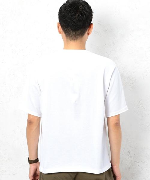 green label relaxing（グリーンレーベルリラクシング）の「SC DRY-MIX ﾎﾟｹｯﾄ ｸﾙｰﾈｯｸ / 半袖ニット / カットソー ＜機能性素材＞ 吸水速乾 ◆（Tシャツ/カットソー・メンズ・ターコイズブルー/ホワイト/ワインレッド/ブラック・LARGE/MEDIUM/SMALL）」の17枚目の写真