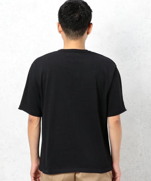 green label relaxing（グリーンレーベルリラクシング）の「SC DRY-MIX ﾎﾟｹｯﾄ ｸﾙｰﾈｯｸ / 半袖ニット / カットソー ＜機能性素材＞ 吸水速乾 ◆（Tシャツ/カットソー・メンズ・ターコイズブルー/ホワイト/ワインレッド/ブラック・LARGE/MEDIUM/SMALL）」の22枚目の写真