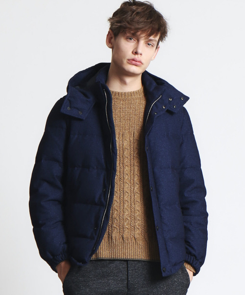 RECENCY OF MINE（リーセンシー オブ マイン）の「【Recency of Mine/河田ダウン】ウールニットダウンジャケット（ダウンジャケット/コート・メンズ・ネイビー/ブルー/グレー・44/46/48/50）」の4枚目の写真