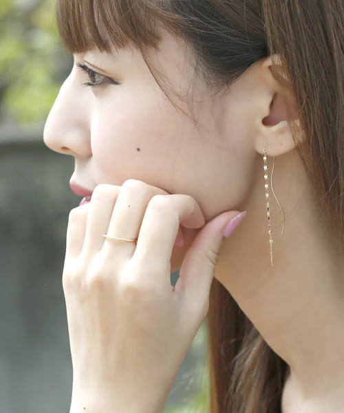 Jewel closet by L&Co. K10 フラワーエクレア ピアス セール】K10 フラワーエクレア ピアス（ピアス（両耳用
