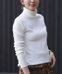 rps | ワイドリブタートルネック長袖ニットプルオーバー(ニット/セーター)