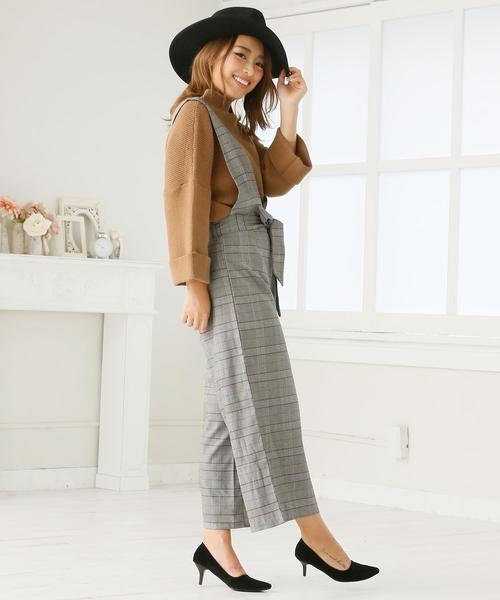 Doula Doula（ドゥーラドゥーラ）の「チェック柄ワイドサロペット（サロペット/オーバーオール・レディース・ダークグレー/ライトグレー・M/L）」の10枚目の写真
