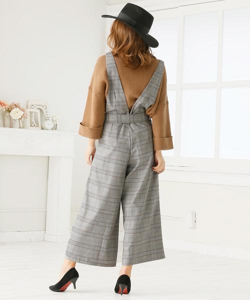 Doula Doula（ドゥーラドゥーラ）の「チェック柄ワイドサロペット（サロペット/オーバーオール・レディース・ダークグレー/ライトグレー・M/L）」の11枚目の写真