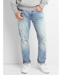 GAP | Cone Denim スリムフィット ダメージジーンズ（Gapflex）(デニムパンツ)