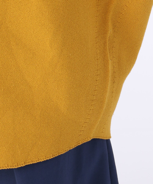 Liesse（リエス）の「Vネックコクーン求心プルオーバー（ニット/セーター・レディース・イエロー/ベージュ/ネイビー/オフホワイト・FREE）」の10枚目の写真