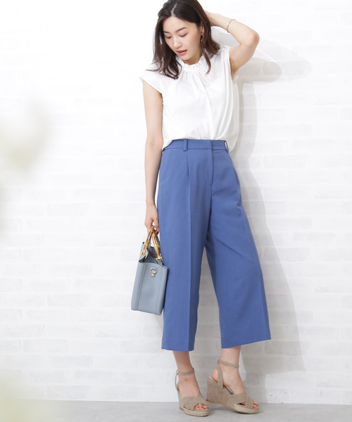 N.（N. Natural Beauty Basic）（エヌエヌナチュラルビューティーベーシック）の「ボイルローンギャザーネックブラウス（シャツ/ブラウス・レディース・ホワイト/ブラウン/イエロー/ネイビー・MEDIUM）」の8枚目の写真