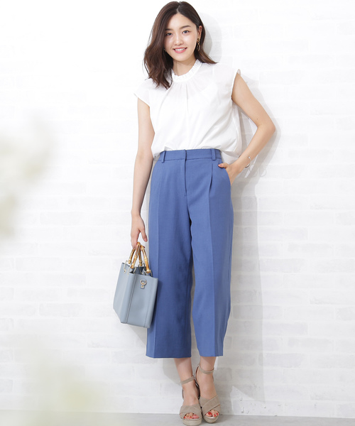 N.（N. Natural Beauty Basic）（エヌエヌナチュラルビューティーベーシック）の「ボイルローンギャザーネックブラウス（シャツ/ブラウス・レディース・ホワイト/ブラウン/イエロー/ネイビー・MEDIUM）」の9枚目の写真