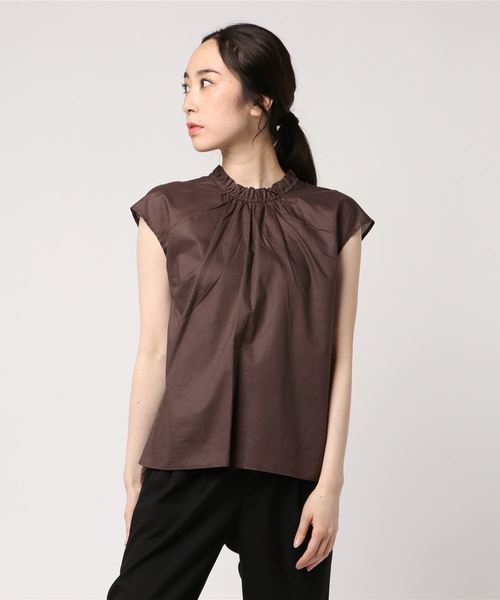 N.（N. Natural Beauty Basic）（エヌエヌナチュラルビューティーベーシック）の「ボイルローンギャザーネックブラウス（シャツ/ブラウス・レディース・ホワイト/ブラウン/イエロー/ネイビー・MEDIUM）」の11枚目の写真