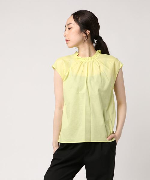 N.（N. Natural Beauty Basic）（エヌエヌナチュラルビューティーベーシック）の「ボイルローンギャザーネックブラウス（シャツ/ブラウス・レディース・ホワイト/ブラウン/イエロー/ネイビー・MEDIUM）」の20枚目の写真