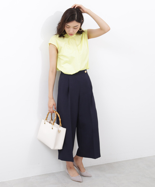 N.（N. Natural Beauty Basic）（エヌエヌナチュラルビューティーベーシック）の「ボイルローンギャザーネックブラウス（シャツ/ブラウス・レディース・ホワイト/ブラウン/イエロー/ネイビー・MEDIUM）」の21枚目の写真