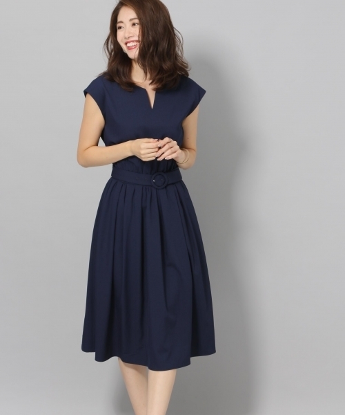 Andemiu アンデミュウ の ムジ チェックフレアワンピース ワンピース Wear