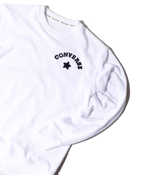 CONVERSE（コンバース）の「∴WEGO/CONVERSE別注サガラ刺繍プルオーバー（スウェット・メンズ・ホワイト/ブラック/ピンク/トリコロール/ワイン/ダークグリーン・MEDIUM/LARGE）」の2枚目の写真