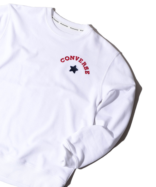 CONVERSE（コンバース）の「∴WEGO/CONVERSE別注サガラ刺繍プルオーバー（スウェット・メンズ・ホワイト/ブラック/ピンク/トリコロール/ワイン/ダークグリーン・MEDIUM/LARGE）」の6枚目の写真