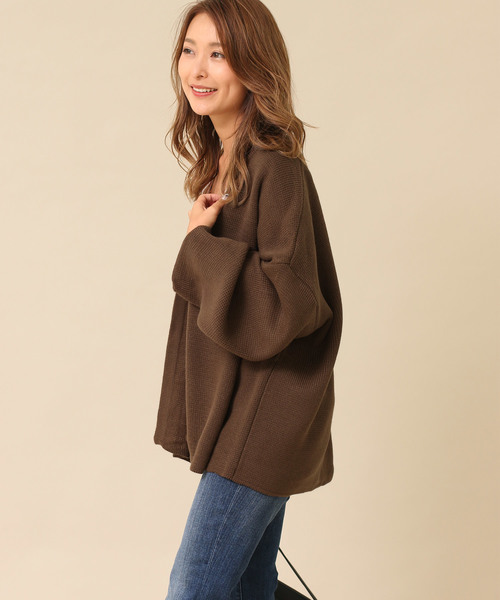 Gready Brilliant（グレディブリリアン）の「ウエストベルト 袖ワイドニットカーデ（カーディガン/ボレロ・レディース・ブラウン/グレイッシュベージュ/ブラック・FREE）」の11枚目の写真