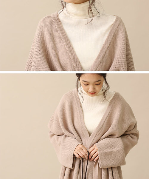 Gready Brilliant（グレディブリリアン）の「ウエストベルト 袖ワイドニットカーデ（カーディガン/ボレロ・レディース・ブラウン/グレイッシュベージュ/ブラック・FREE）」の18枚目の写真