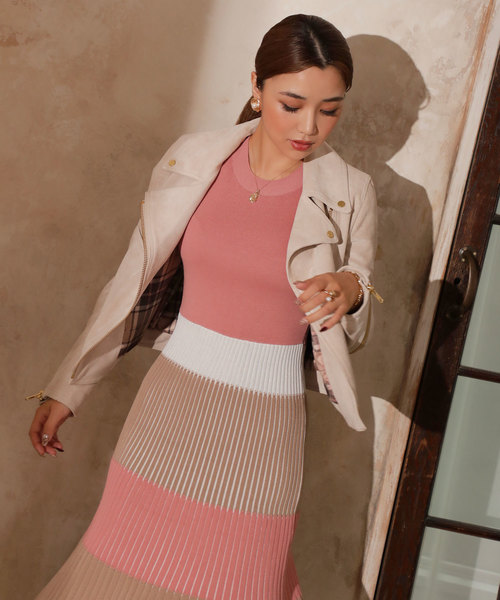 EIMY ISTOIRE(エイミーイストワール)の「フェイクスエードジャケット(ライダースジャケット・レディース・ベージュ/ピンク系その他/グレイッシュベージュ・SMALL/MEDIUM)」の8枚目の写真