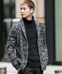 ADMIX/ATELIER SAB MEN | ケーブル編み ショールカラー カーディガン(カーディガン/ボレロ)