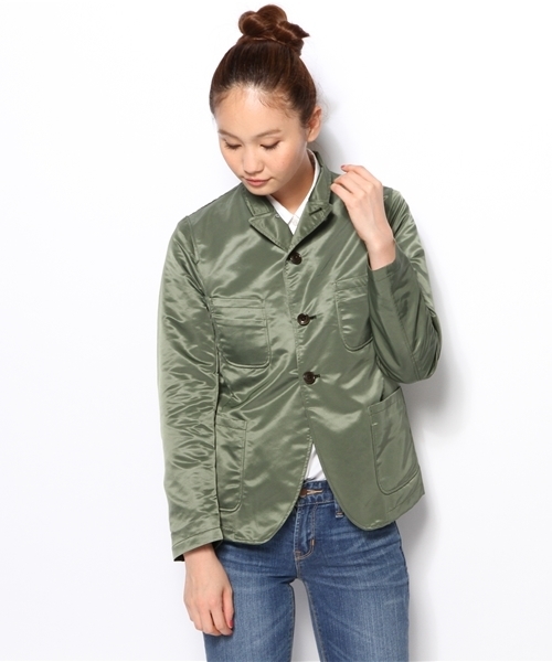 BEAMS BOY(ビームスボーイ)の「△Sanca / Nylon Twill Jacket(テーラードジャケット・レディース・オリーブ・ONE SIZE)」の12枚目の写真