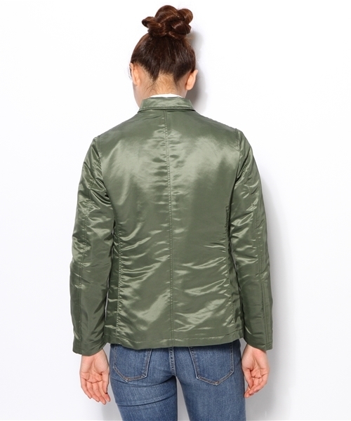 BEAMS BOY(ビームスボーイ)の「△Sanca / Nylon Twill Jacket(テーラードジャケット・レディース・オリーブ・ONE SIZE)」の4枚目の写真