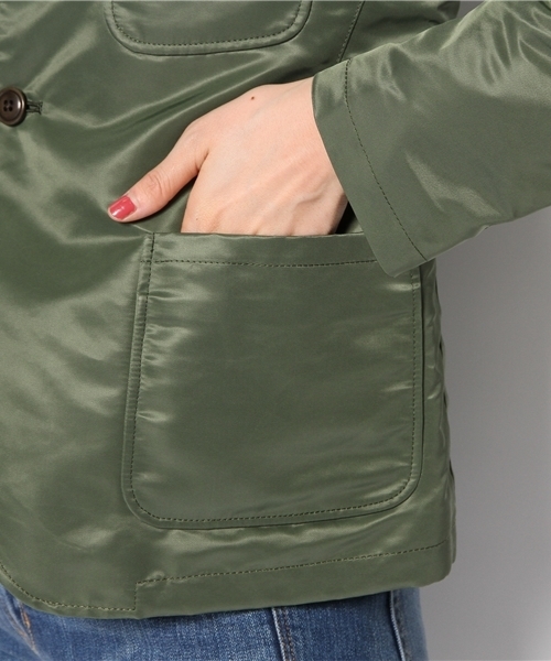 BEAMS BOY(ビームスボーイ)の「△Sanca / Nylon Twill Jacket(テーラードジャケット・レディース・オリーブ・ONE SIZE)」の9枚目の写真