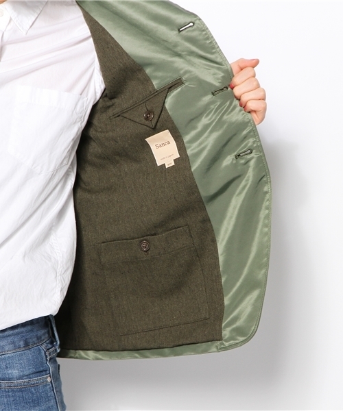 BEAMS BOY(ビームスボーイ)の「△Sanca / Nylon Twill Jacket(テーラードジャケット・レディース・オリーブ・ONE SIZE)」の10枚目の写真