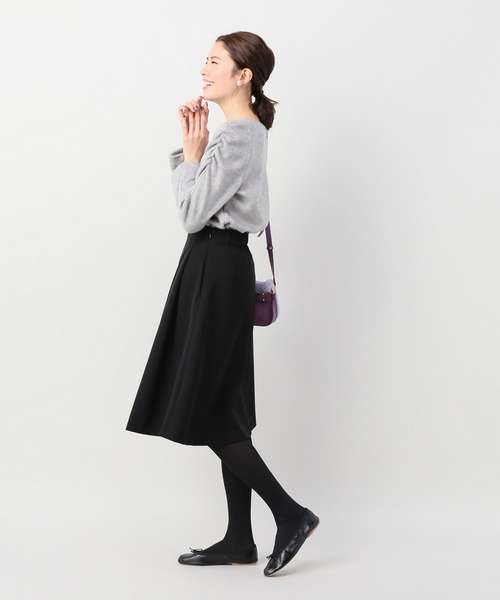 La TOTALITE(ラトータリテ)の「ストレッチカルゼフレアスカート◆(スカート・レディース・ブラック/ブルー系その他/キャメル・38/36/40)」の20枚目の写真