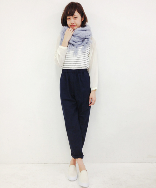 Kastane（カスタネ）の「【Kastane】袖シフォンP/O（Tシャツ/カットソー・レディース・ライトグレー/ネイビー/ホワイト/ブラック/その他/オフホワイト/ピンク・FREE）」の9枚目の写真