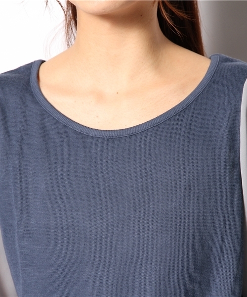 Kastane（カスタネ）の「【Kastane】袖シフォンP/O（Tシャツ/カットソー・レディース・ライトグレー/ネイビー/ホワイト/ブラック/その他/オフホワイト/ピンク・FREE）」の14枚目の写真