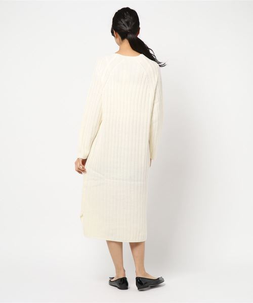 KOBE LETTUCE（コウベレタス）の「サイドスリットハイネックリブニットワンピース＊レディース/セーター/ロング丈[E1946]神戸レタス（ワンピース・レディース・ブラック/パープル/グレー/アイボリー・FREE）」の6枚目の写真