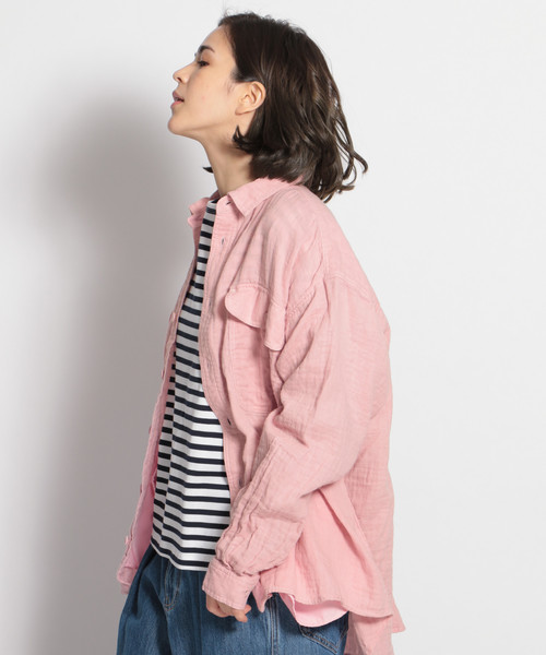 niko and（ニコアンド）の「ガーゼビッグCPOシャツ（シャツ