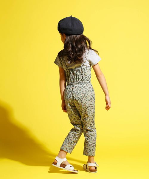 D.fesense（ディーフェセンス）の「【D.fesense /ディーフェセンス】チェリー柄サロペット＆Ｔセット（サロペット/オーバーオール・キッズ・オフホワイト/グレー・80ｃｍ/90cm/100cm/110cm）」の4枚目の写真