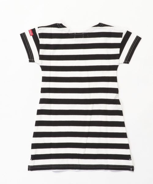Catherine Cottage（キャサリンコテージ）の「オーガニックコットン ボーダーTシャツワンピ（ワンピース・キッズ・ブラック/ネイビー/レッド/ホワイト×ブラック/ライラック/ホワイト×ネイビー・90/100/110/120/130/140/160/150）」の20枚目の写真