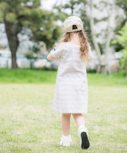 Catherine Cottage（キャサリンコテージ）の「オーガニックコットン ボーダーTシャツワンピ（ワンピース・キッズ・ブラック/ネイビー/レッド/ホワイト×ブラック/ライラック/ホワイト×ネイビー・90/100/110/120/130/140/160/150）」の8枚目の写真