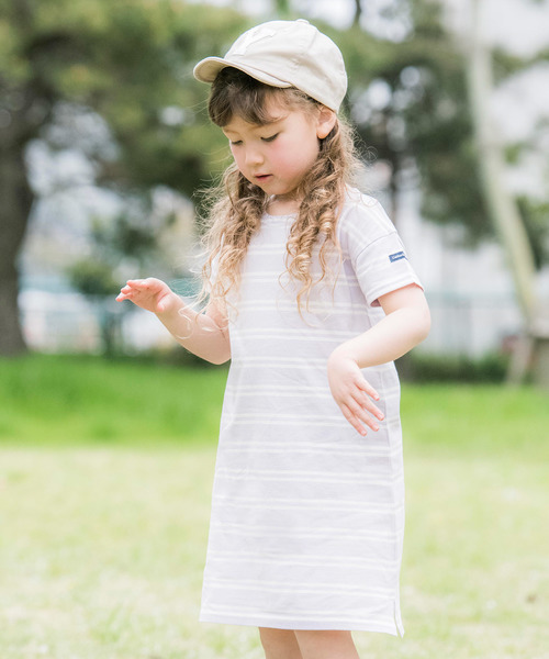 Catherine Cottage（キャサリンコテージ）の「オーガニックコットン ボーダーTシャツワンピ（ワンピース・キッズ・ブラック/ネイビー/レッド/ホワイト×ブラック/ライラック/ホワイト×ネイビー・90/100/110/120/130/140/160/150）」の13枚目の写真