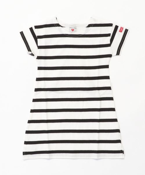 Catherine Cottage（キャサリンコテージ）の「オーガニックコットン ボーダーTシャツワンピ（ワンピース・キッズ・ブラック/ネイビー/レッド/ホワイト×ブラック/ライラック/ホワイト×ネイビー・90/100/110/120/130/140/160/150）」の17枚目の写真