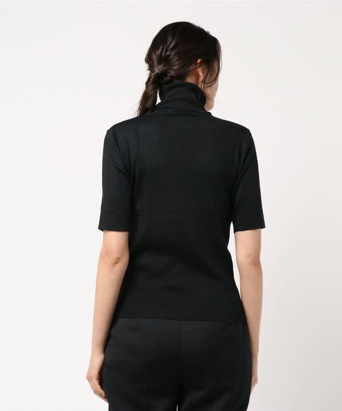 KOBE LETTUCE(コウベレタス)の「タートルネック5分袖ハイゲージスプリングニットトップス(ニット/セーター・レディース・ライトグレー/ブラック/オフホワイト/オリーブ/ピンク系その他・FREE)」の12枚目の写真