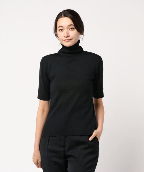 KOBE LETTUCE(コウベレタス)の「タートルネック5分袖ハイゲージスプリングニットトップス(ニット/セーター・レディース・ライトグレー/ブラック/オフホワイト/オリーブ/ピンク系その他・FREE)」の14枚目の写真