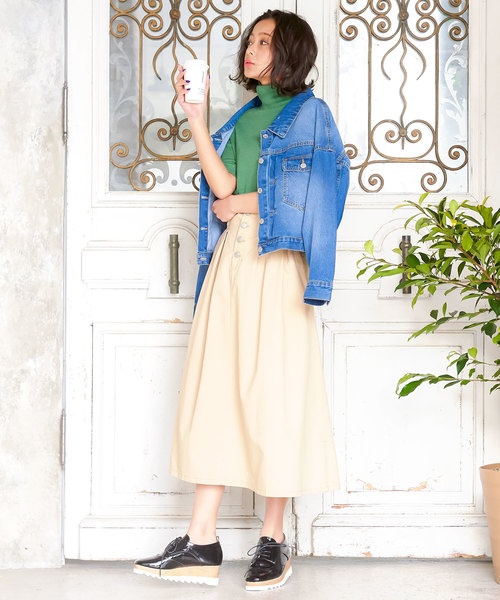 KOBE LETTUCE(コウベレタス)の「タートルネック5分袖ハイゲージスプリングニットトップス(ニット/セーター・レディース・ライトグレー/ブラック/オフホワイト/オリーブ/ピンク系その他・FREE)」の8枚目の写真