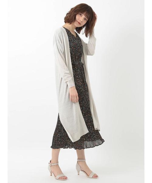 YECCA VECCA（イェッカヴェッカ）の「2wayランダムプリーツワンピース ●（ワンピース・レディース・ネイビー/アイボリー・FREE）」の8枚目の写真