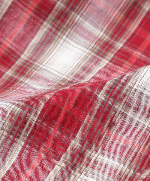 goa（ゴア）の「リネンコットンオリジナルチェックシャツ（シャツ/ブラウス・レディース・ベージュ/グリーン/ブルー/レッド・FREE）」の7枚目の写真