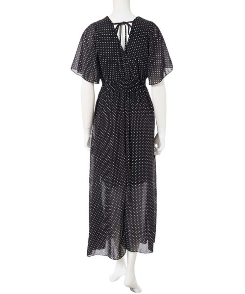 fifth（フィフス）の「カシュクールドットロングワンピース（ワンピース・レディース・ブラック/ベージュ・MEDIUM）」の7枚目の写真