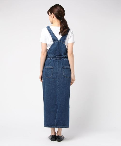 flower（フラワー）の「スリットジャンパースカート（サロペット/オーバーオール・レディース・ネイビー・FREE）」の3枚目の写真