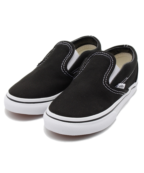 VANS（バンズ）の「VANS / CLASSIC SLIP-ON (13～21cm)（スニーカー・キッズ・ブラック/ブルー系その他・9(14cm)/8(13cm)/13(18cm)/Y2(20cm)/Y3(21cm)/10(15cm)/Y1(19cm)/12(17cm)/11(16cm)/Y4(22cm)）」の2枚目の写真
