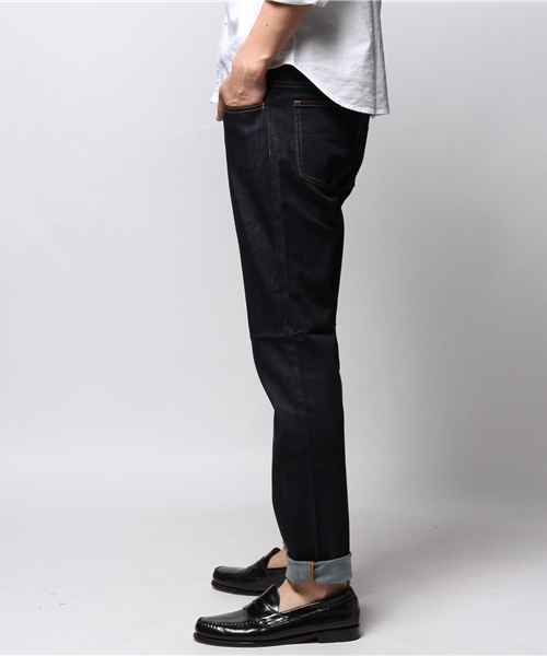 JOURNAL STANDARD（ジャーナルスタンダード）の「ライトストレッチデニムスタプレ型パンツ　#（デニムパンツ・メンズ・ダークブルー/ネイビー・LARGE/MEDIUM/SMALL）」の10枚目の写真