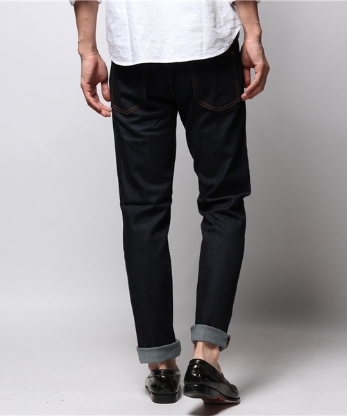 JOURNAL STANDARD（ジャーナルスタンダード）の「ライトストレッチデニムスタプレ型パンツ　#（デニムパンツ・メンズ・ダークブルー/ネイビー・LARGE/MEDIUM/SMALL）」の11枚目の写真